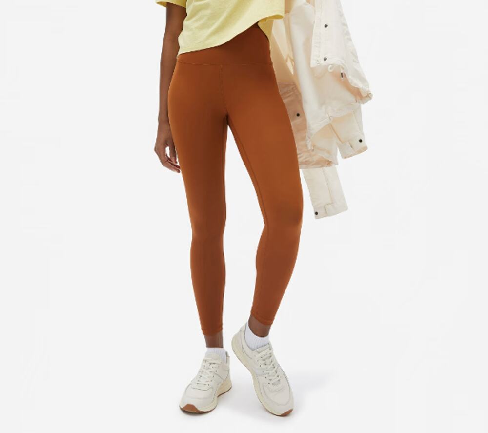 Everlane Womens ReNew Performance Ankle Leggings XS Orange Copper NWT